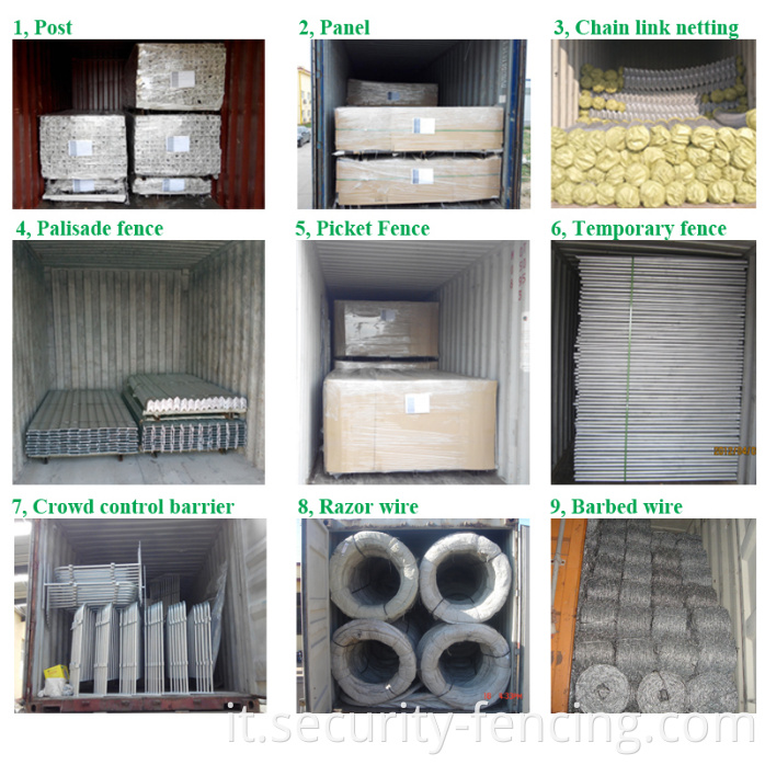 Assumi pannelli di scherma temporanea di pannelli di recinzione temporanea